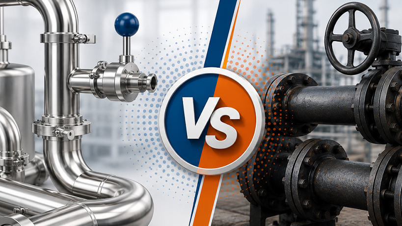 Sanitary Piping vs Standard Industrial Piping